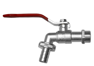 Кран шаровый-вход 3/4"РН, выход 3/4"РН или под шланг 1/2",&nbsp;ЦИНК никелированный, GKK04343419Z 1354287242 фото