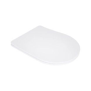 Сидіння для унітаза Qtap (Evia, Arvin, Leo 630) 410x330x22 мм, White, з мікроліфтом, Slim Duroplast, Quick Release QTSC179W49264 SD00055388 фото