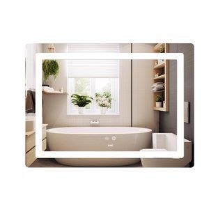 Зеркало Lidz Kubis (KU2) 900х700 с LED-подсветкой Touch, с антизапотеванием, с диммером, рег. яркости LD78LF90448452 SD00054576 фото