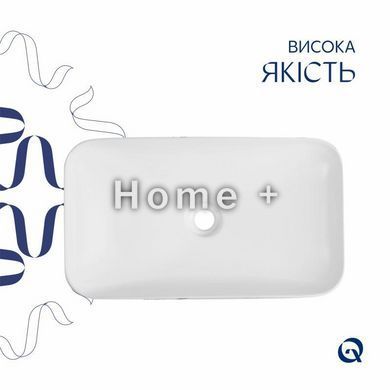 Раковина накладная Qtap Tern 610x350x135 мм, Marble, прямоугольная, с донным клапаном QTTER188MR49791 SD00055915 фото