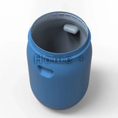 Бочка пластикова 55 л харчова з металевим хомутом &Oslash;39,5*55,5 см (тришарова) 2141748758 фото