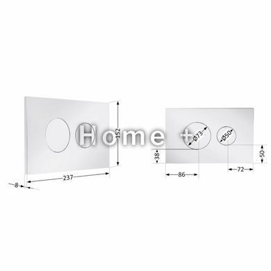 Клавіша змиву Qtap Standard 152x236x28&nbsp;мм, Chrome, кругла QTSTD164CRM49469 SD00055593 фото