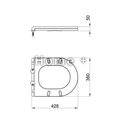 Сидіння для унітаза Qtap (Robin) з мікроліфтом Slim QT99HY2411MB SD00045128 фото