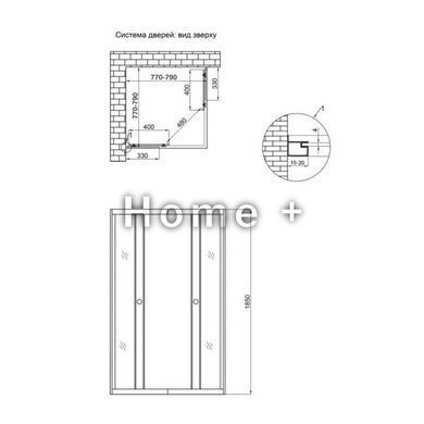 Душевая кабина Lidz Wawel SC80x80.SAT.LOW.GR, стекло тонированное 4 мм без поддона SD00047621 фото