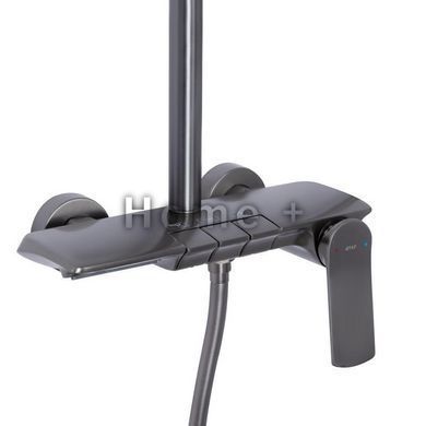 Душова система універсальна Qtap Slavonice на три споживачі (з виливом) QTSLA111GMB45905 Gunmetal Black SD00052029 фото