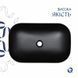 Комплект Qtap Robin: Раковина накладная прямоугольная 610x400x145 мм Matt Black + Донный клапан PU03