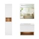 Комплект мебели для ванной Qtap Robin тумба с раковиной + зеркальный шкаф + пенал QT044RO42970