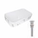Раковина накладная Qtap Tern 610x350x135 мм, Marble, прямоугольная, с донным клапаном QTTER188MR49791