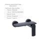 Комплект Qtap Slavonice Black Matt: Змішувач QTSLA266BLM45908 + Тримач QT829910842854OB + Шланг