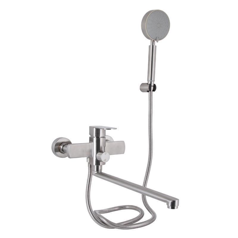 Змішувач для ванни Lidz Luna 005 (з душовим гарнітуром) (k35) LDLUN005NKS46093 Nickel SD00052217 фото
