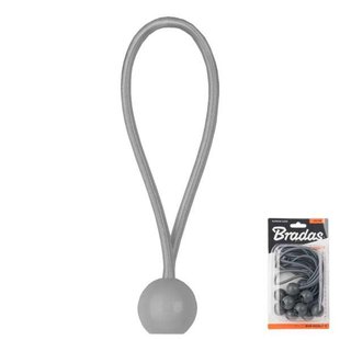 Еластичний гумовий шнур із кулькою, 20 см, 10 шт., BUNGEE CORD BALL, BCB-0520GY-B Польща 1354291182 фото