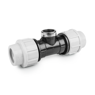 Трійник для труб PE, 40 мм, PN16, з внутрішньою резбой 1", DSRA16T40F1 1354289905 фото