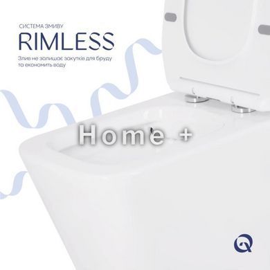 Унітаз-компакт Qtap Crow Eco безобідковий із сидінням Soft-close QTCRO27W48750 SD00054874 фото