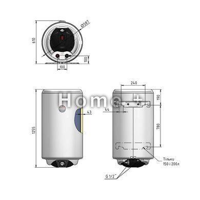 Электрический водонагреватель Thermo Alliance Spectra 200 л вертикальный, сухой керамический ТЭН 2,0 кВт, d 586 мм SD00056723 фото