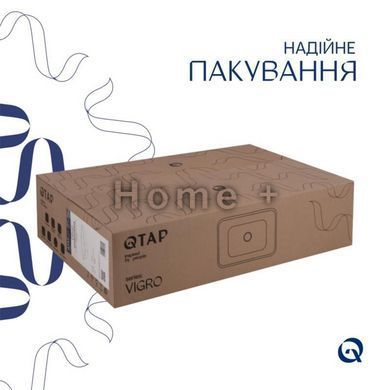 Комплект Qtap Virgo N: Раковина накладная 560x380x130&nbsp;мм, White, прямоугольная + Донный клапан Pop-up PU02 SD00054586 фото