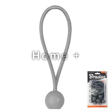 Еластичний гумовий шнур із кулькою, 20 см, 10 шт., BUNGEE CORD BALL, BCB-0520GY-B Польща