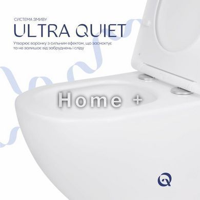 Унітаз підвісний Qtap Jay безобідковий із сидінням Soft-close QT07335175W SD00053467 фото