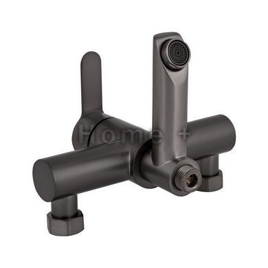 Смеситель для ванны Brinex Pure 006 с поворотным изливом (с душевым гарнитуром) Graphite BRIPUR006GRP SD00053176 фото