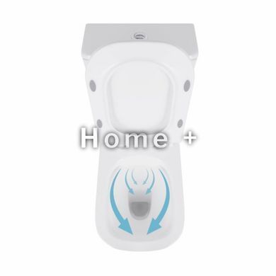 Унітаз-компакт Qtap Presto Quadro безобідковий із сидінням Soft-close QT24221215AW SD00052480 фото