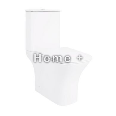 Унітаз-компакт Qtap Presto Quadro безобідковий із сидінням Soft-close QT24221215AW SD00052480 фото