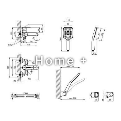 Змішувач для ванної Qtap Grand CRM 006 SD00039601 фото