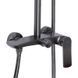 Душова система для душу Qtap Slavonice на два споживачі QTSLA110GMB45913 Gunmetal Black PVD