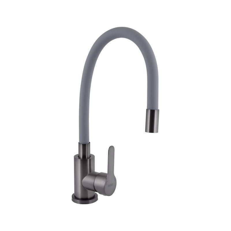 Смеситель для кухни Brinex Pure 015F3 с гибким изливом Graphite/Grey BRIPUR015F3GRG SD00053182 фото