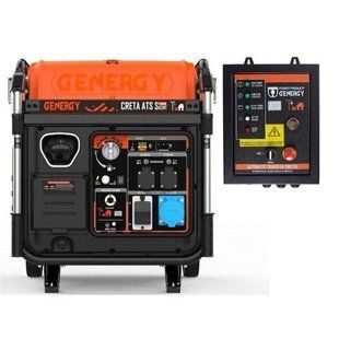 Генератор инверторный бензиновый GENERGY CRETA SILENT ATS 7,5 кВт 240073090 фото