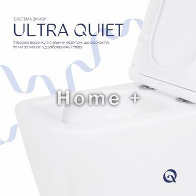 Унітаз підвісний Qtap Crow безобідковий із сидінням Soft-close QT05335170W SD00053468 фото
