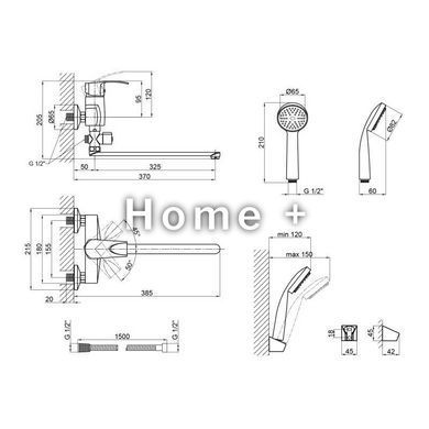 Смеситель для ванны Lidz (CRM) 41 86 005C-2 SD00041207 фото