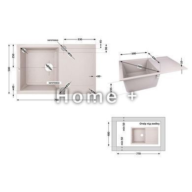 Кухонна мийка Lidz 790x495/230 COL-06 (LIDZCOL06790495230) SD00039802 фото