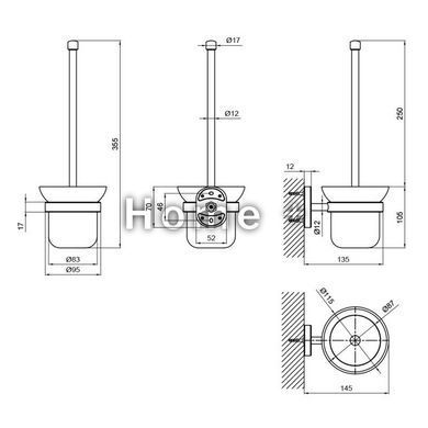 Ёршик Lidz Oreo 0501 подвесной (матовое стекло) LDORE0501CRM22167 Chrome SD00028264 фото