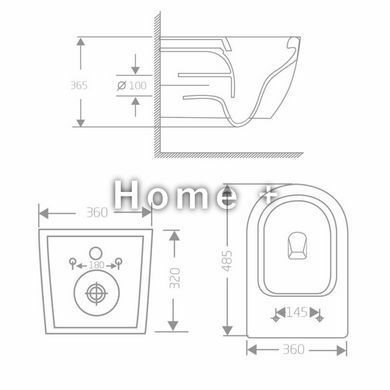 Унитаз подвесной Qtap Jay Ultra Quiet 485х360х320 мм, Matt Black, сиденьем Slim Duroplast/ Soft-close/ Quick Relase QT07335177MB SD00054232 фото