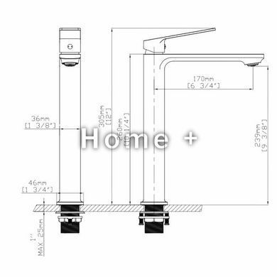 Смеситель для раковины высокий Qtap Capricorn, Chrome (k26) QTCAP1060H102C48220 SD00054344 фото