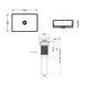 Раковина накладная Qtap Tern 610x350x135 мм, Stone grey, прямоугольная, с донным клапаном QTTER188SG49789