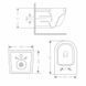 Унитаз подвесной Qtap Jay Ultra Quiet 485х360х320 мм, Matt Black, сиденьем Slim Duroplast/ Soft-close/ Quick Relase QT07335177MB