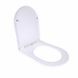 Qtap Сидіння для унітаза підлогового (Vlasta) 560&times;363&times;30 мм, White, з мікроліфтом, Slim Duroplast, Quick