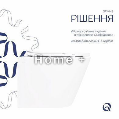 Унітаз підвісний Qtap Swan безобідковий із сидінням Soft-close QT16335180W SD00053469 фото