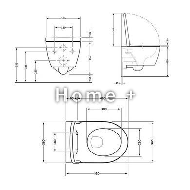 Унітаз підвісний Qtap Swan безобідковий із сидінням Soft-close QT16335178W SD00036227 фото