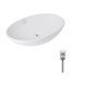 Комплект Qtap Dove: Раковина накладная овальная 625x415x150 мм White + Донный клапан PU02O