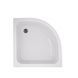 Lidz Latwa SC80x80.SAT.MID.FR Душова кабіна напівкругла, скло Frost 4 мм + Lidz Душовий піддон KAPIELKA