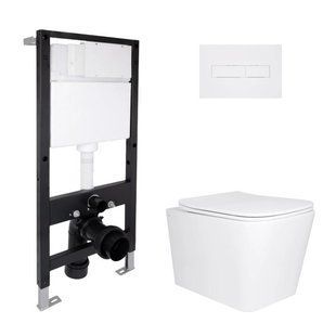 Готовое решение Qtap для ванной комнаты: подвесной унитаз Tern Ultra Quiet 525x345x360 + комплект инсталляции Standard (линейная SD00057689 фото