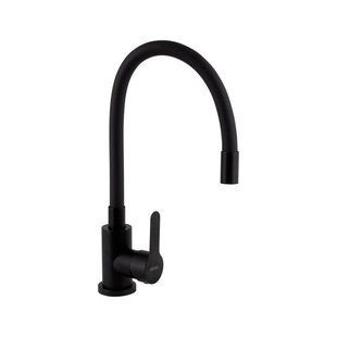 Змішувач для кухні Brinex Pure 015F3 з гнучким виливом Black Matt BRIPUR015F3BLM SD00053185 фото