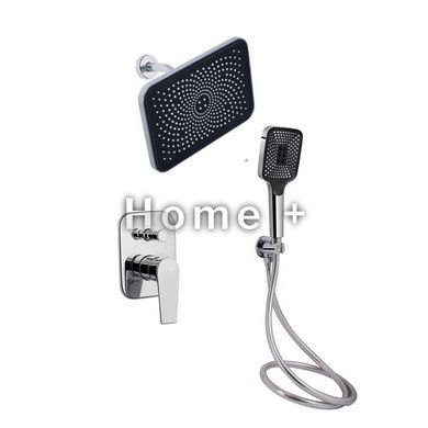 Комплект для душа Qtap Stenava Chrome: Смеситель QTST6245102DC + Лейки (QTRUC125CRM45954,QTHLA107CRM45784) + SD00053671 фото