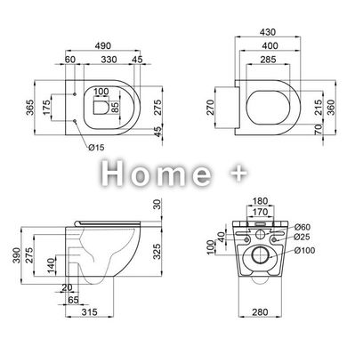 Унітаз підвісний Qtap Robin New безобідковий із сидінням Soft-close QT1333046EUQW SD00050601 фото