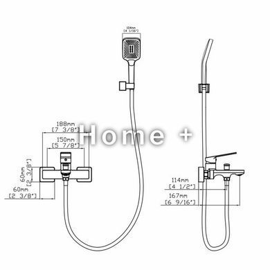 Смеситель для ванны Qtap Capricorn с душевым гарнитуром Chrome (k35) QTCAP3060102C48222 SD00054346 фото