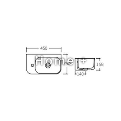 Раковина Qtap Tern 450х260х155 White QT17115117LWN SD00052902 фото