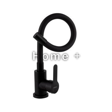 Смеситель для кухни Brinex Pure 015F3 с гибким изливом Black Matt BRIPUR015F3BLM SD00053185 фото