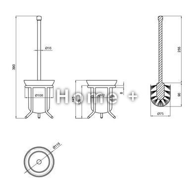 Ёршик Lidz Oreo 0504 напольный (матовое стекло) LDORE0504CRM32477 Chrome SD00038579 фото