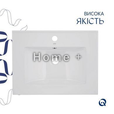 Комплект Albatross: Раковина врізна меблева 620x460x180 мм, White, прямокутна + Донний клапан Pop-up SD00054597 фото
